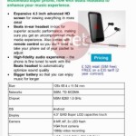 HTC Sensation Special Edition Leaked Document